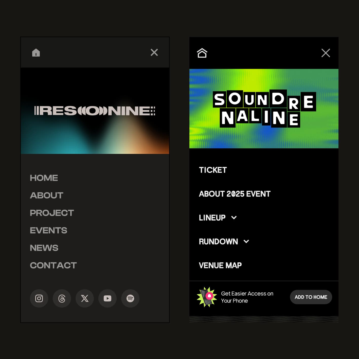 Different theming on mobile menu