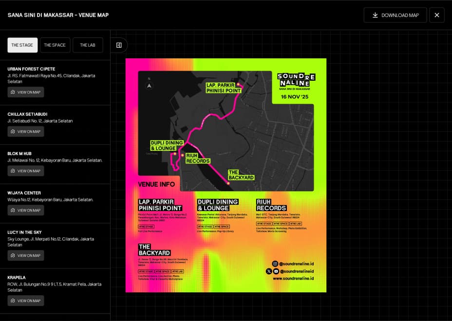 Venue map detail page